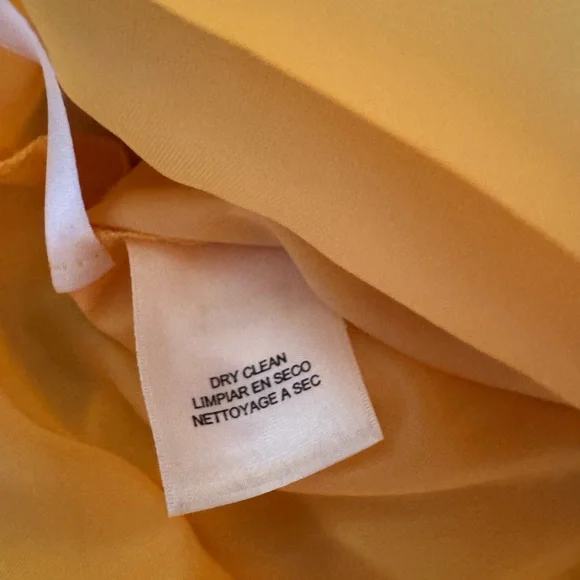 Jones New York Women’s Lined Straped Yellow Black White Chiffon Dress Size 8 - Picture 9 of 11